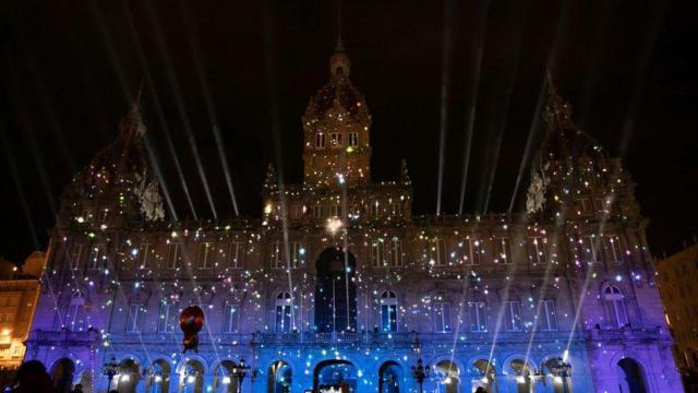 Nochevieja express en A Coruña: el reloj de María Pita, cinco minutos adelantado