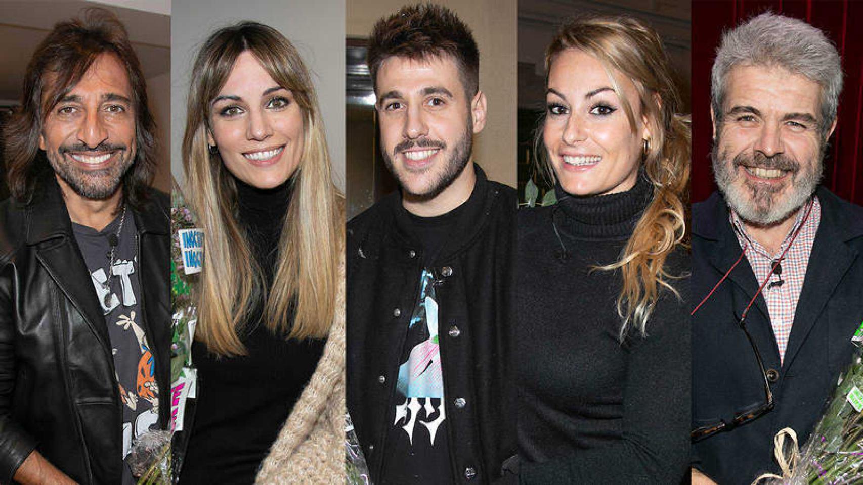Algunos de los famosos que colaborarán en la gala en montaje de TVE.