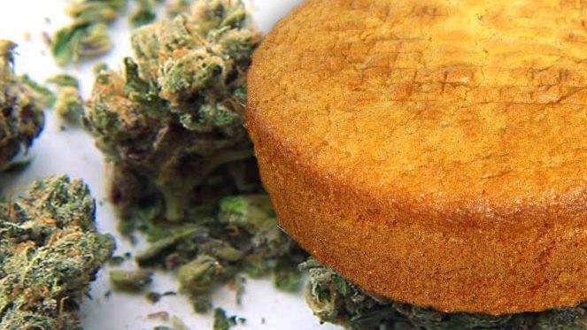 Imagen de archivo de un bizcocho de marihuana