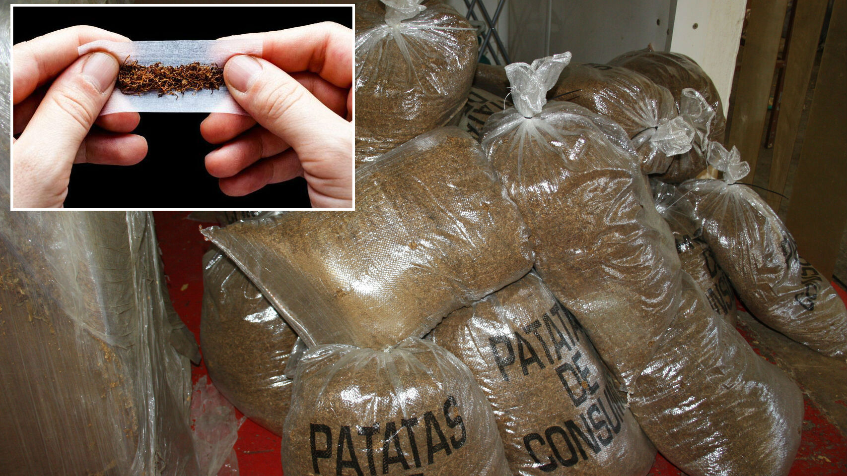 Incautan kilos de tabaco de liar.