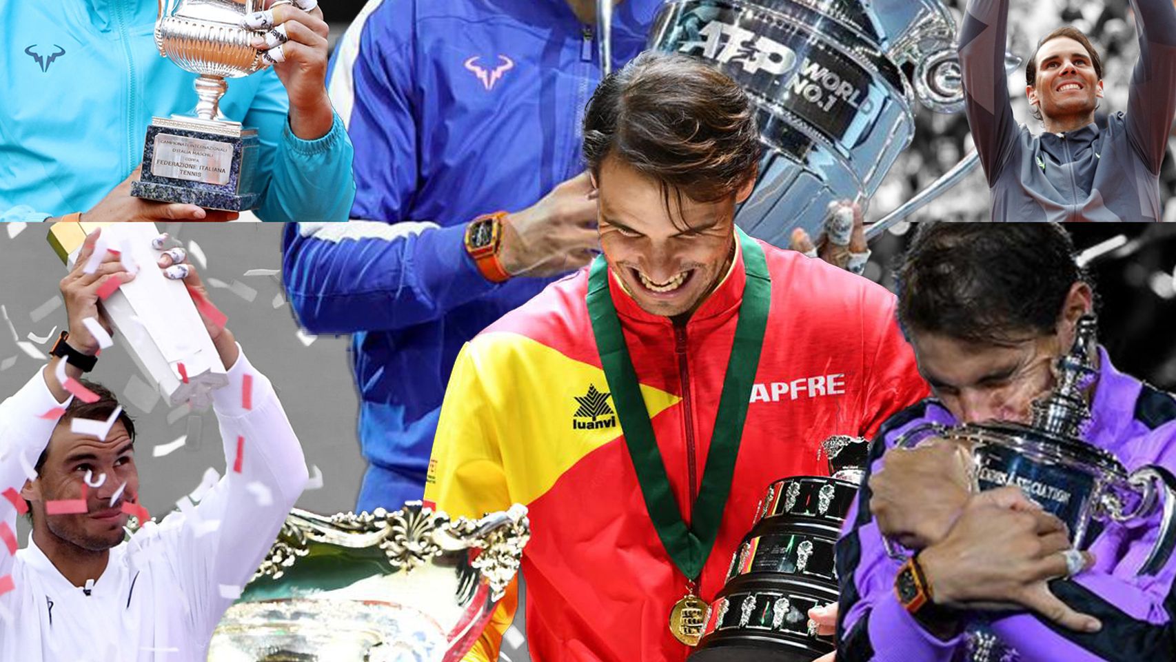 Rafa Nadal, con sus títulos de esta temporada