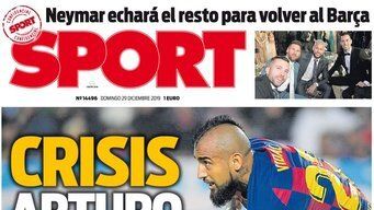 La portada del diario Sport (29/12/2019)