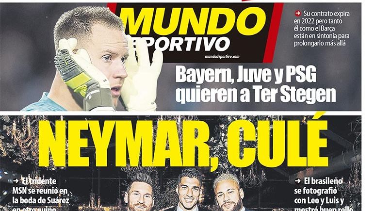 Portada Mundo Deportivo (28/12/2019)