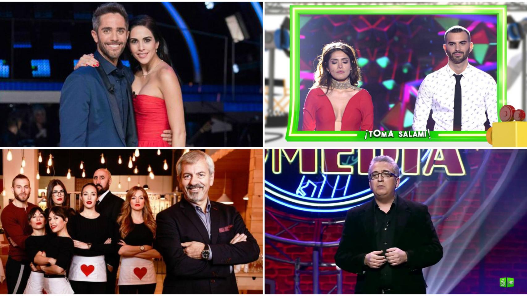 Combo de algunos de los programas que se podrán ver esta Nochevieja en televisión.
