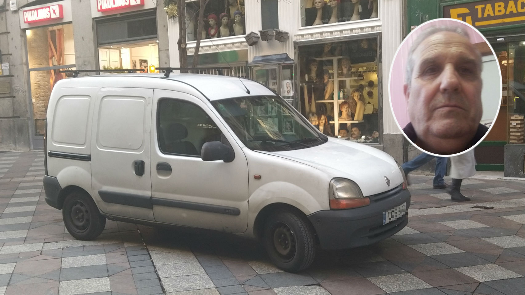 La furgoneta de José Luis, que ya no puede circular por Madrid Central después de la nueva restricción.