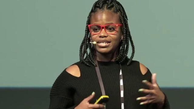 La gerente senior del programa de diseño de Twitter, Jennifer Kanyamibwa.