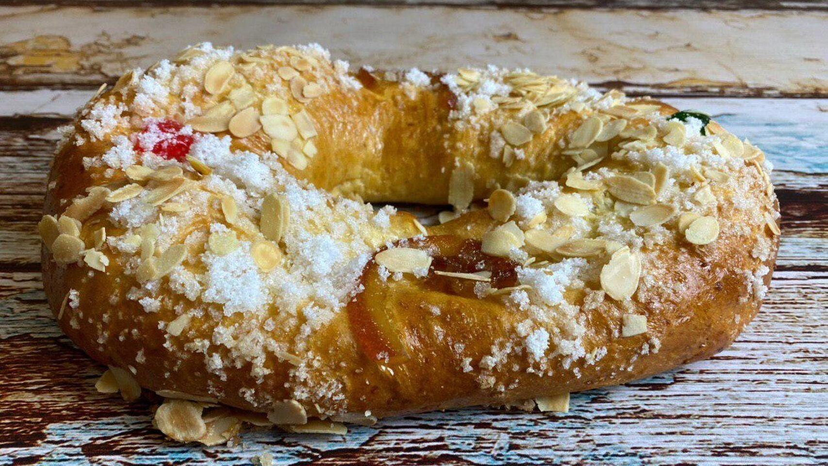 Un roscón de Reyes casero.