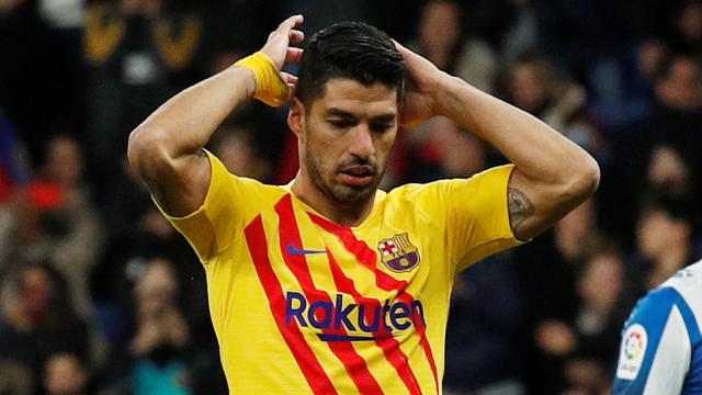 Luis Suárez, en el Espanyol - Barcelona de La Liga