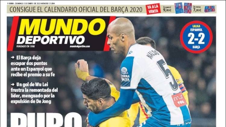 La portada del diario Mundo Deportivo (05/01/2020)