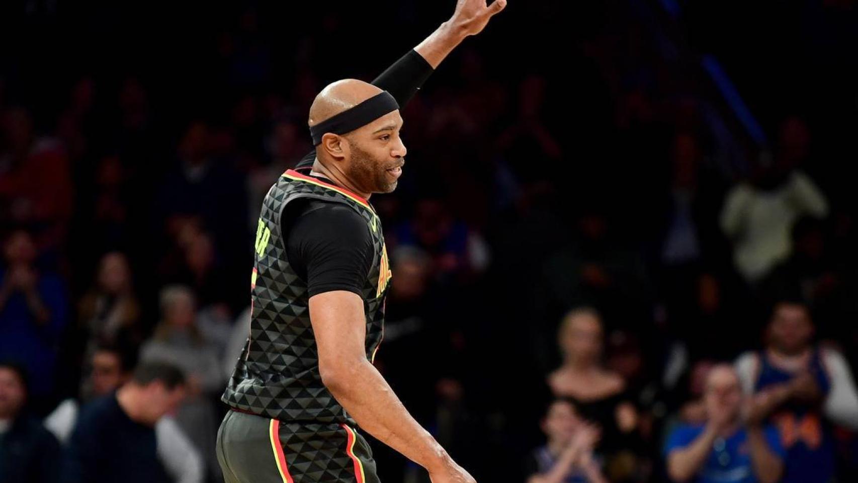 Vince Carter, durante el partido de esta madrugada ante Indiana