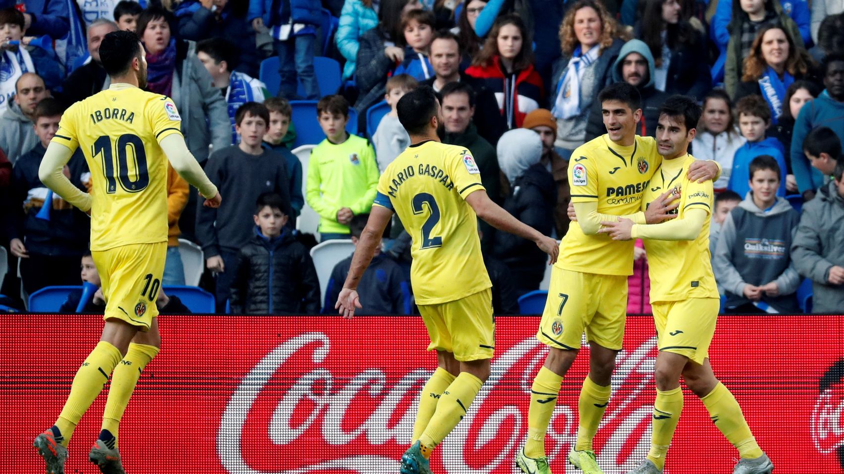 Manu Trigueros celebra su gol