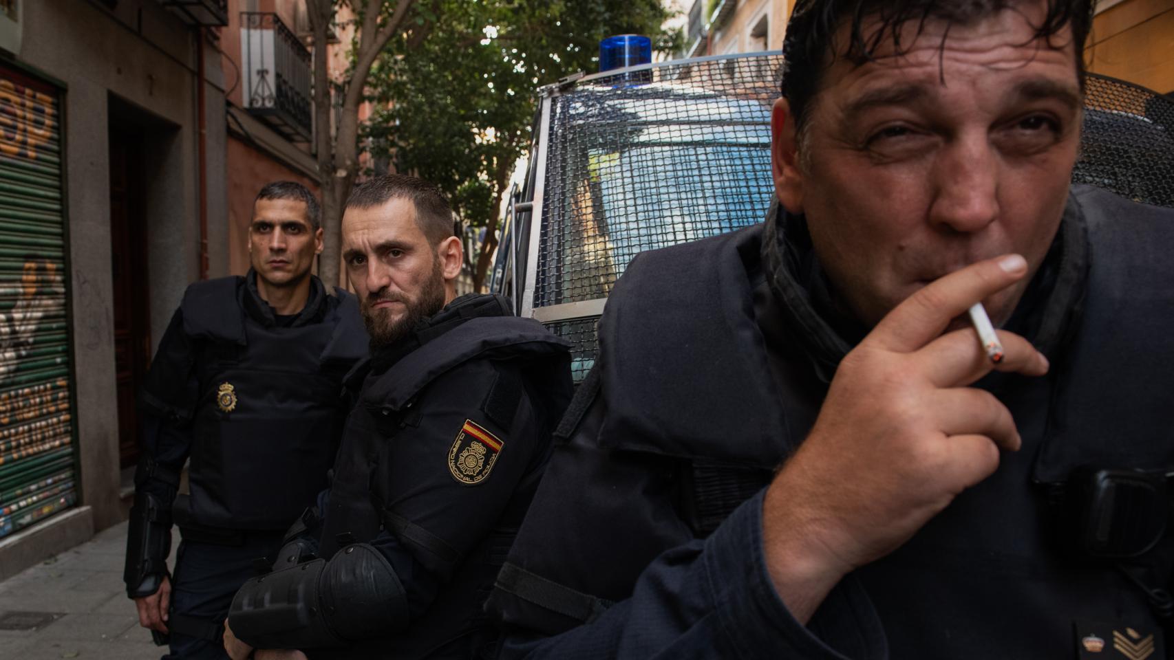 Los antidisturbios de la nueva serie de Movistar+.