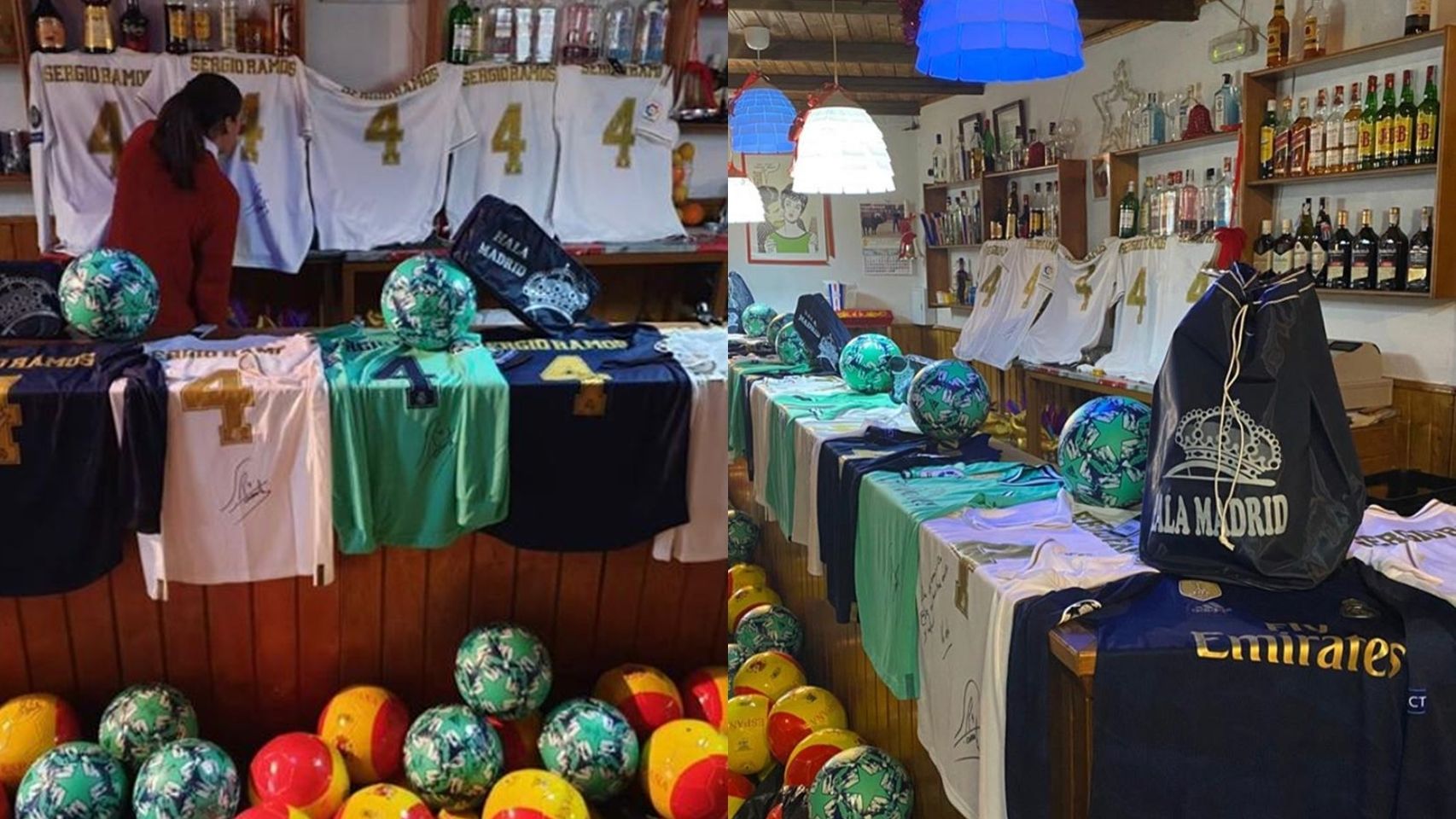 Las camisetas y los productos que ha donado Sergio Ramos