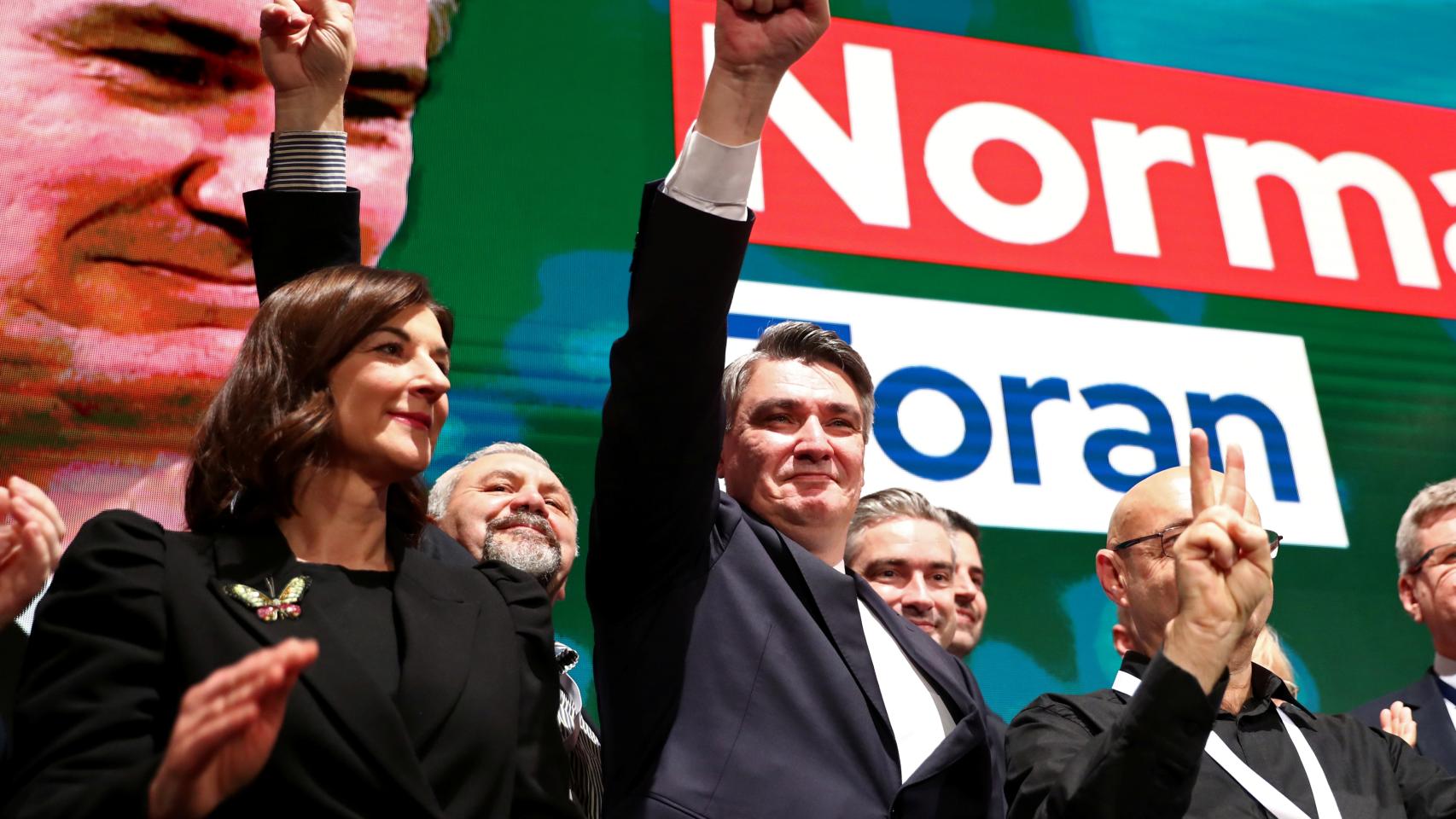 Zoran Milanovic en su acto de cierre de campaña.