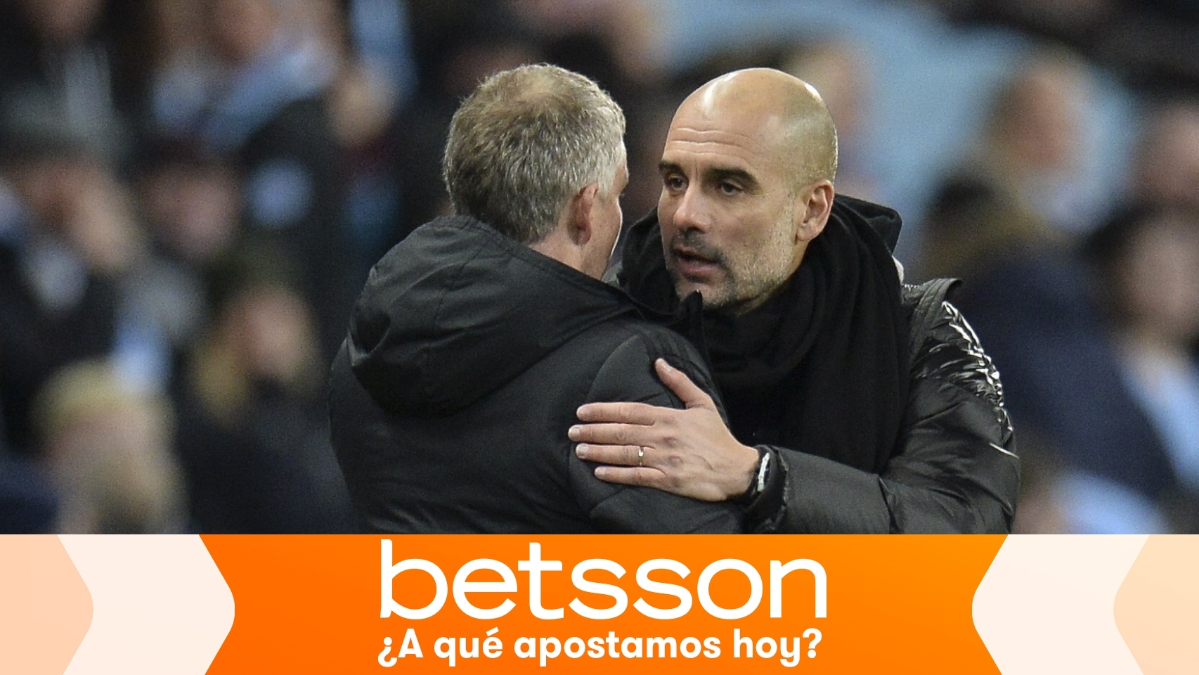Solskjaer y Guardiola, en un derbi de Manchester