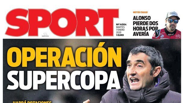 Portada SPORT (07/01/2020)