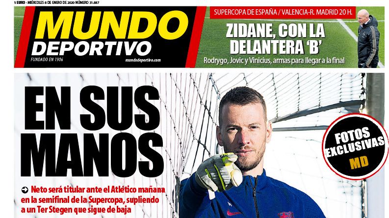 Portada Mundo Deportivo (08/01/2020)