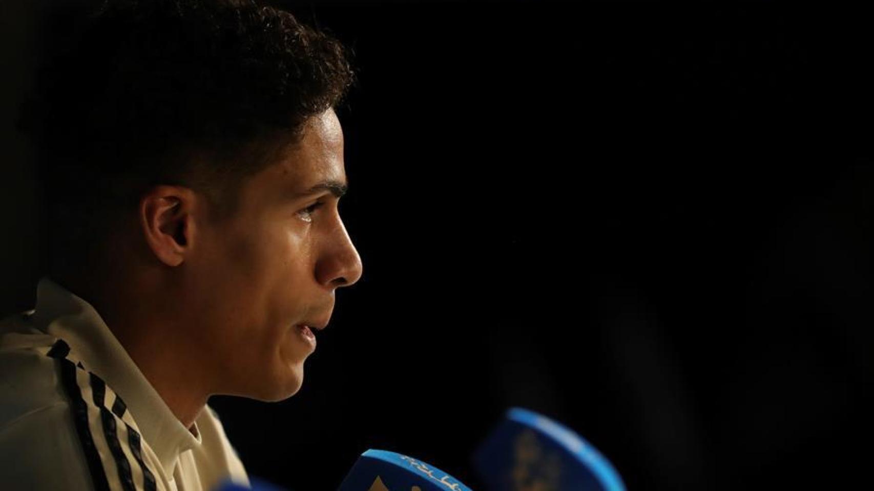 Varane, en rueda de prensa previa de la Supercopa de España