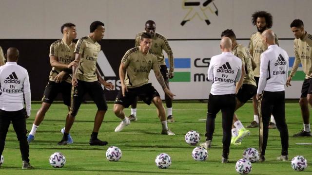 El Real Madrid se ejercita de cara al partido ante el Valencia