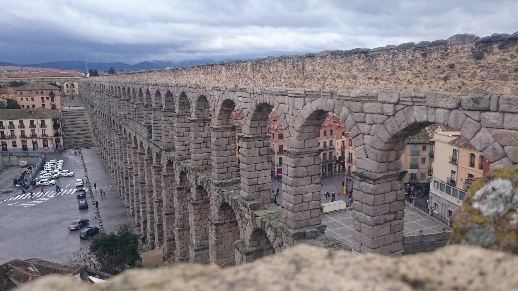 El impresionante acueducto de Segovia.