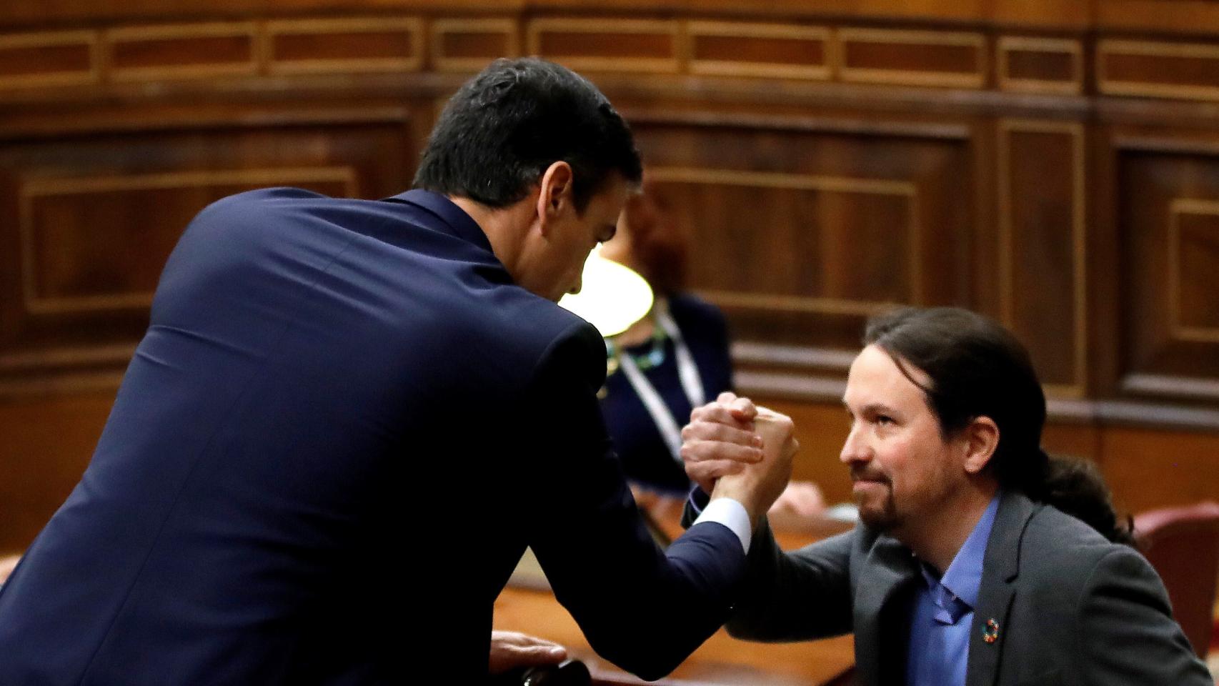 Pedro Sánchez y Pablo Iglesias.