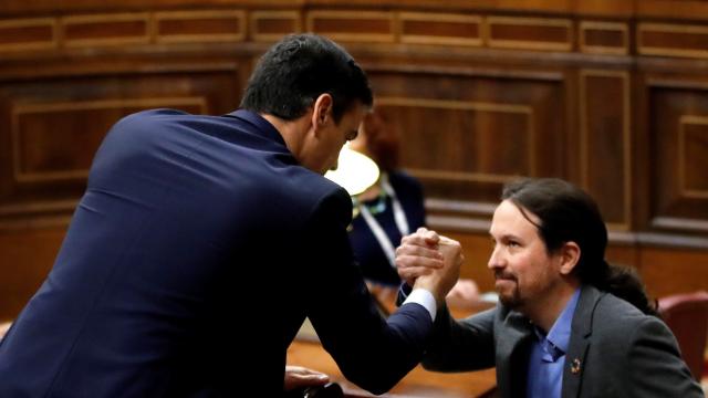 Pedro Sánchez y Pablo Iglesias.