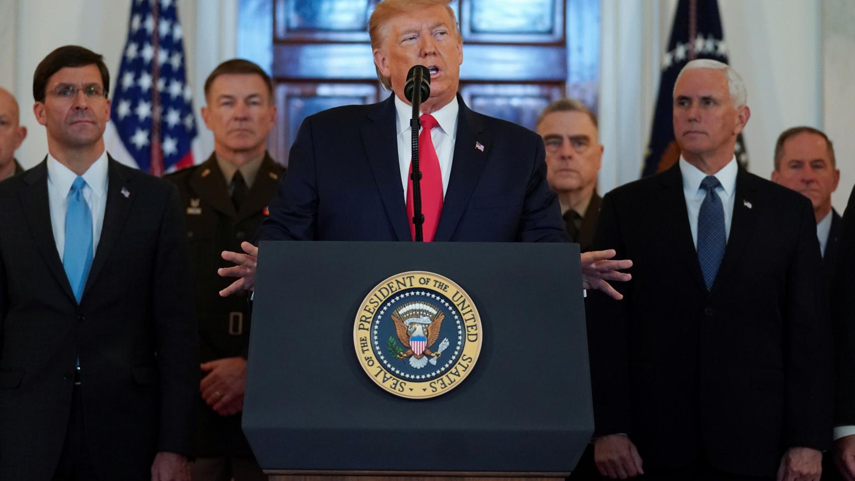 Donald Trump, presidente de Estados Unidos, comparece en la Casa Blanca.