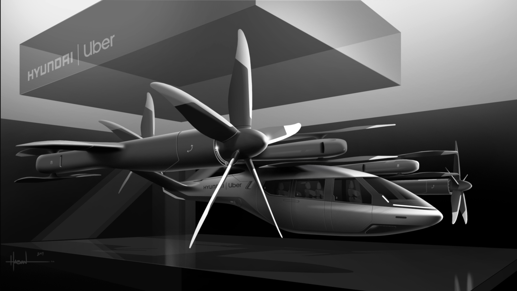 taxi aéreo Hyundai Uber