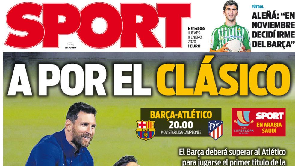 Portada SPORT (09/01/2020)