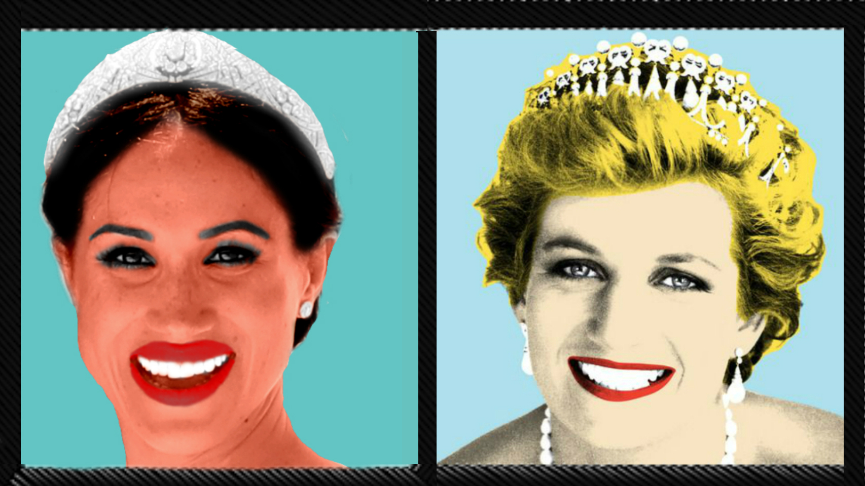 Meghan Markle y Diana de Gales en un montaje de Jaleos.