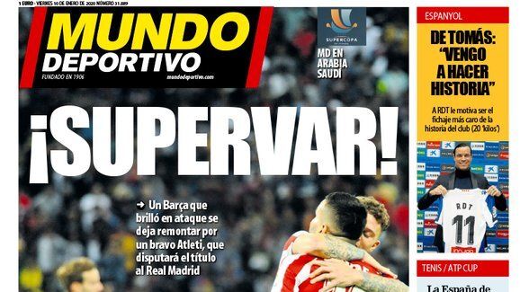 Portada Mundo Deportivo (10/01/20)
