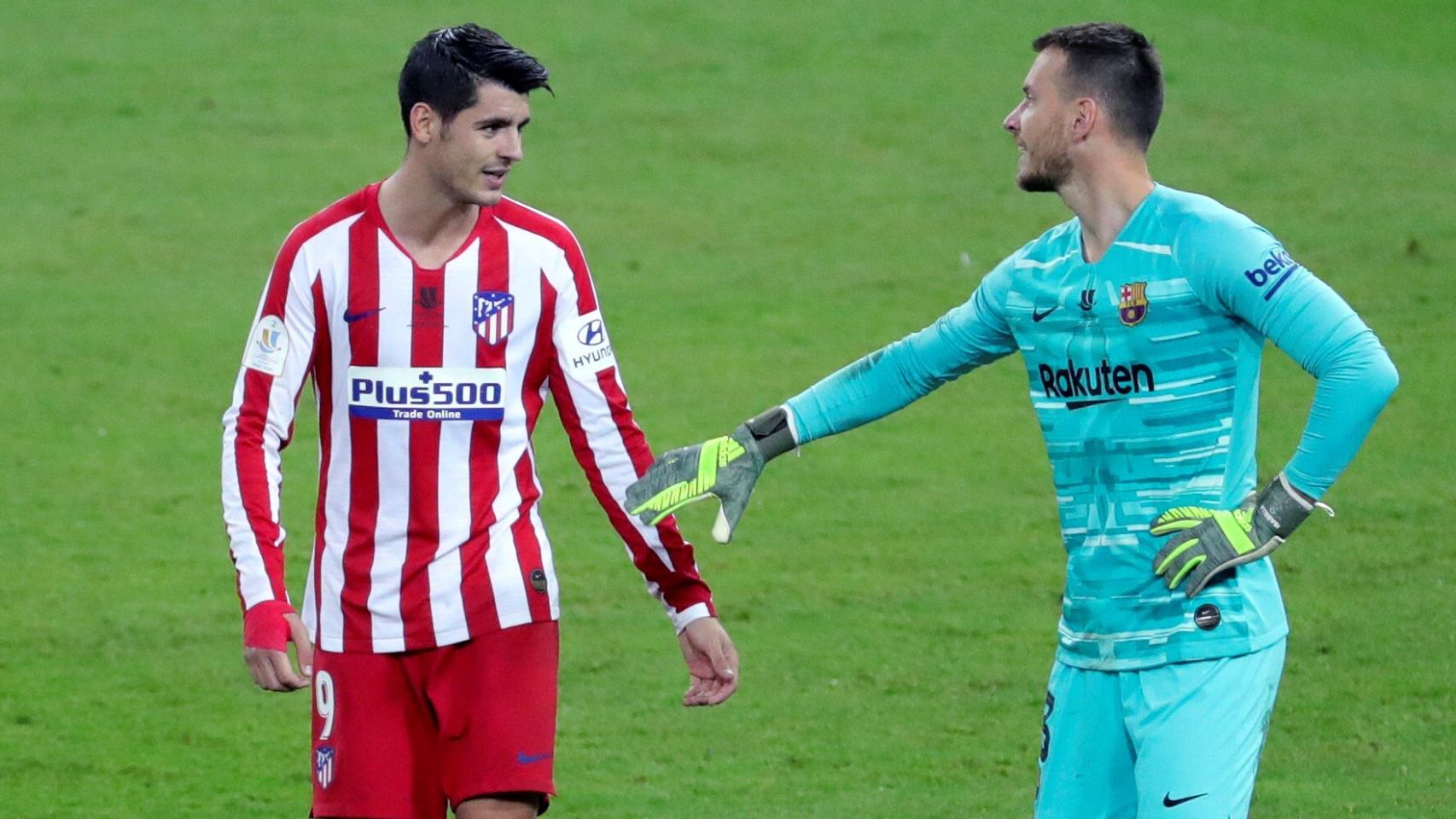 Morata y Neto, durante la Supercopa de España
