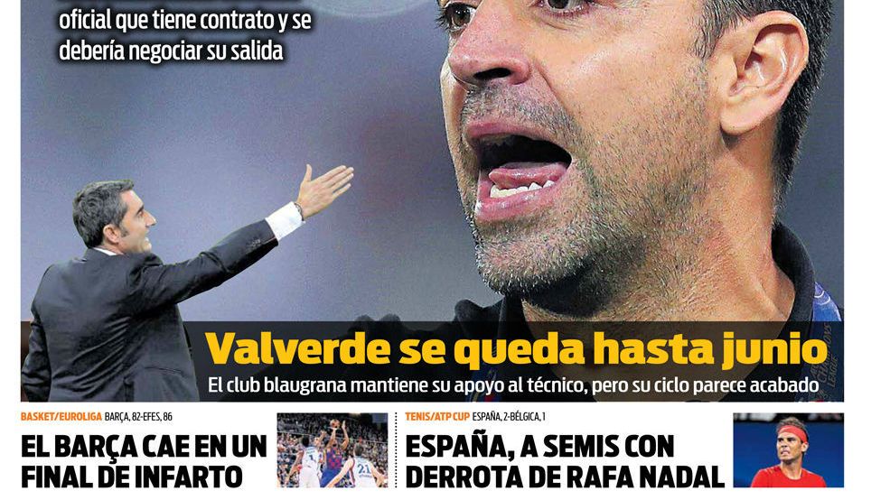 La portada del diario Sport (11/01/2020)