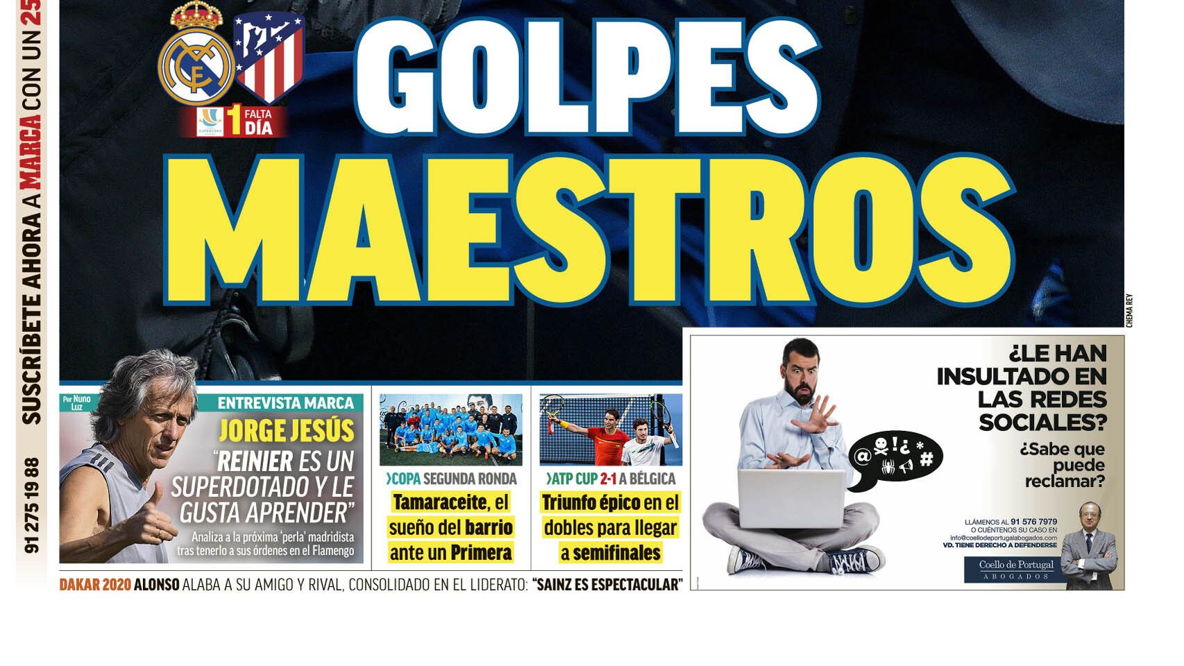 La portada del diario MARCA (11/01/2020)