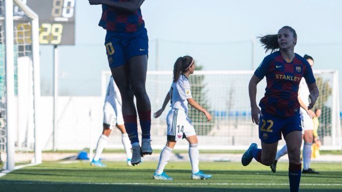 Oshoala, en el CD Tacón - FC Barcelona