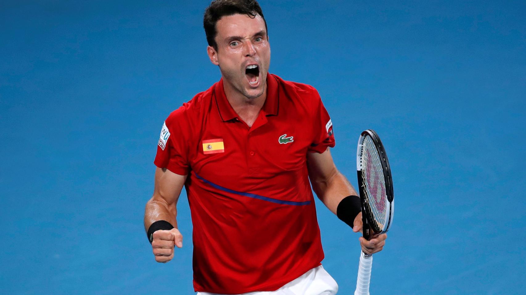 Bautista, durante el partido ante Lajovic.