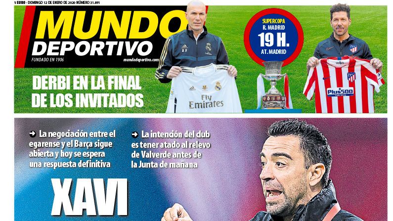 Portada Mundo Deportivo (12/01/20)