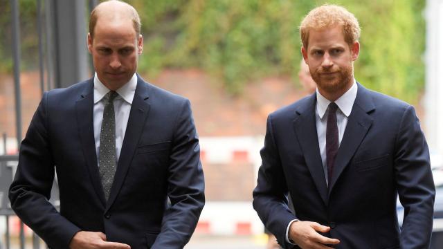 Los príncipes Guillermo y Harry de Inglaterra.