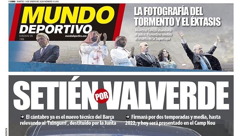Portada Mundo Deportivo (14/01/2020)