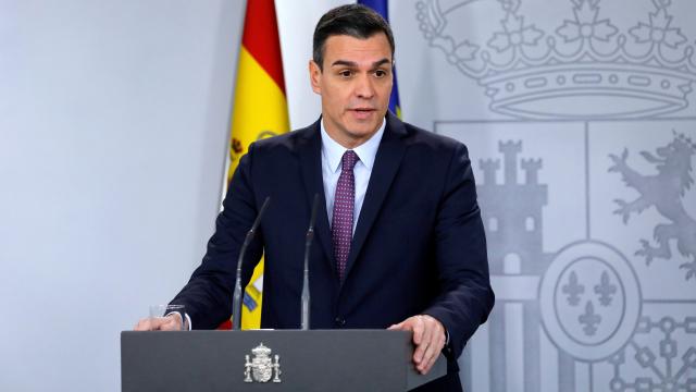 Pedro Sánchez durante la rueda de prensa tras el Consejo de Ministros.