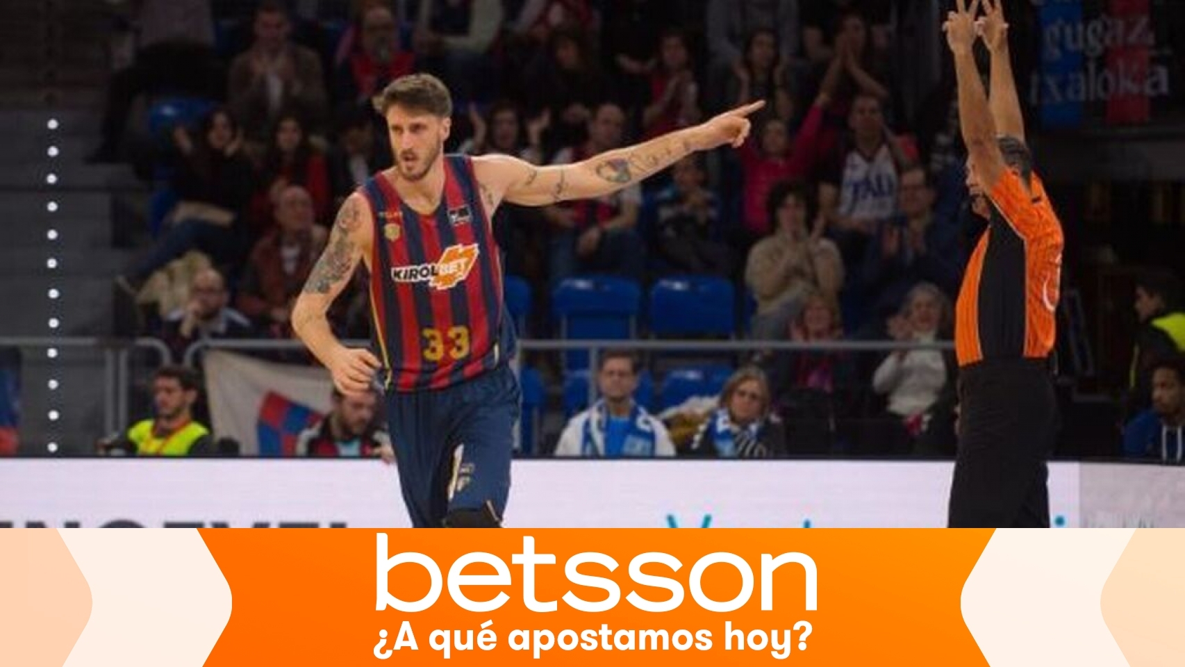 Un jugador de Baskonia, durante esta temporada