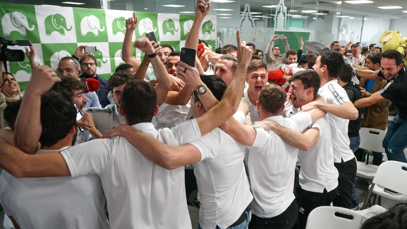 Así fue la reacción de Unionistas de Salamanca cuando salió la bola del Real Madrid
