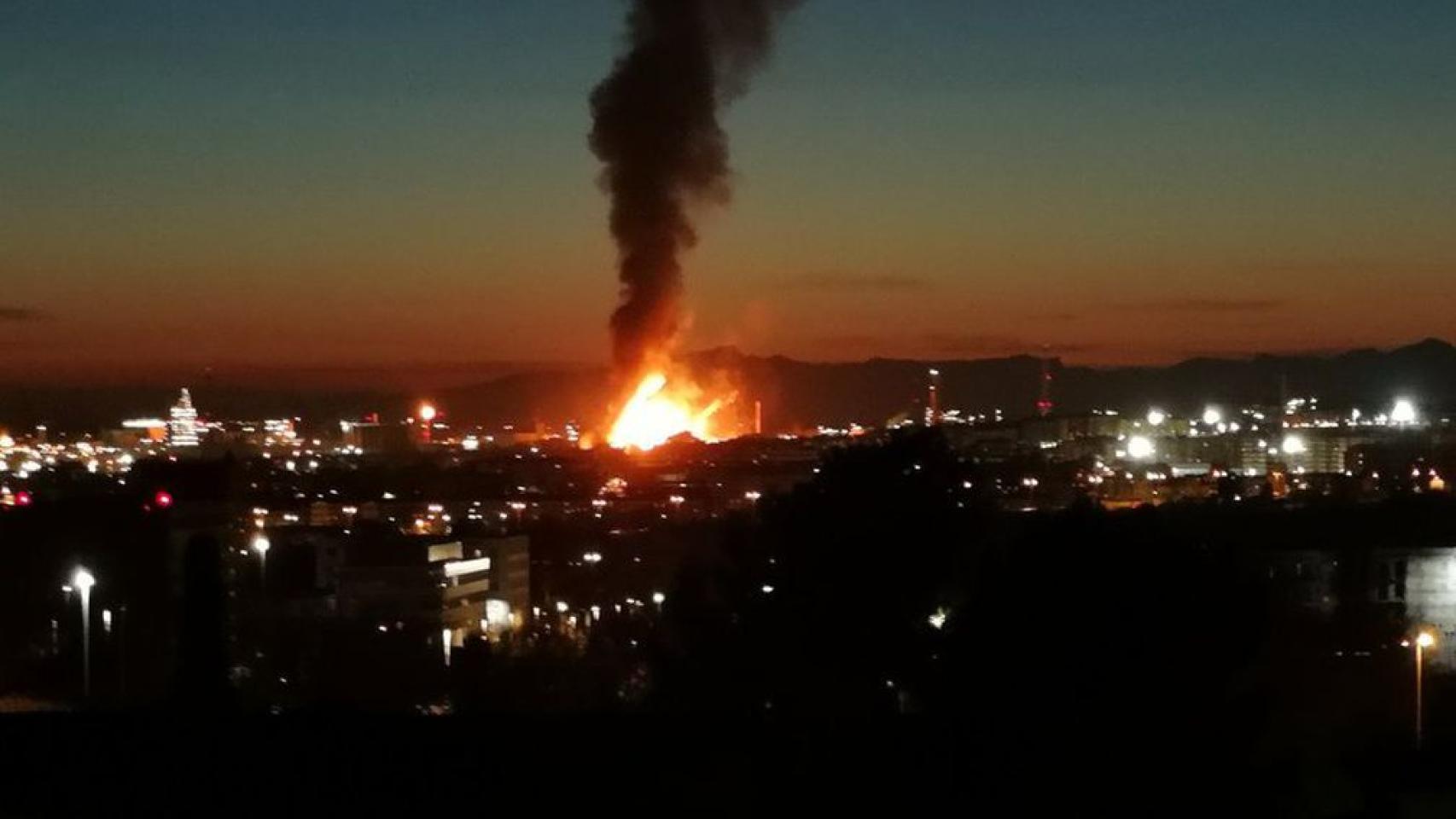 Imagen de la explosión en Tarragona.