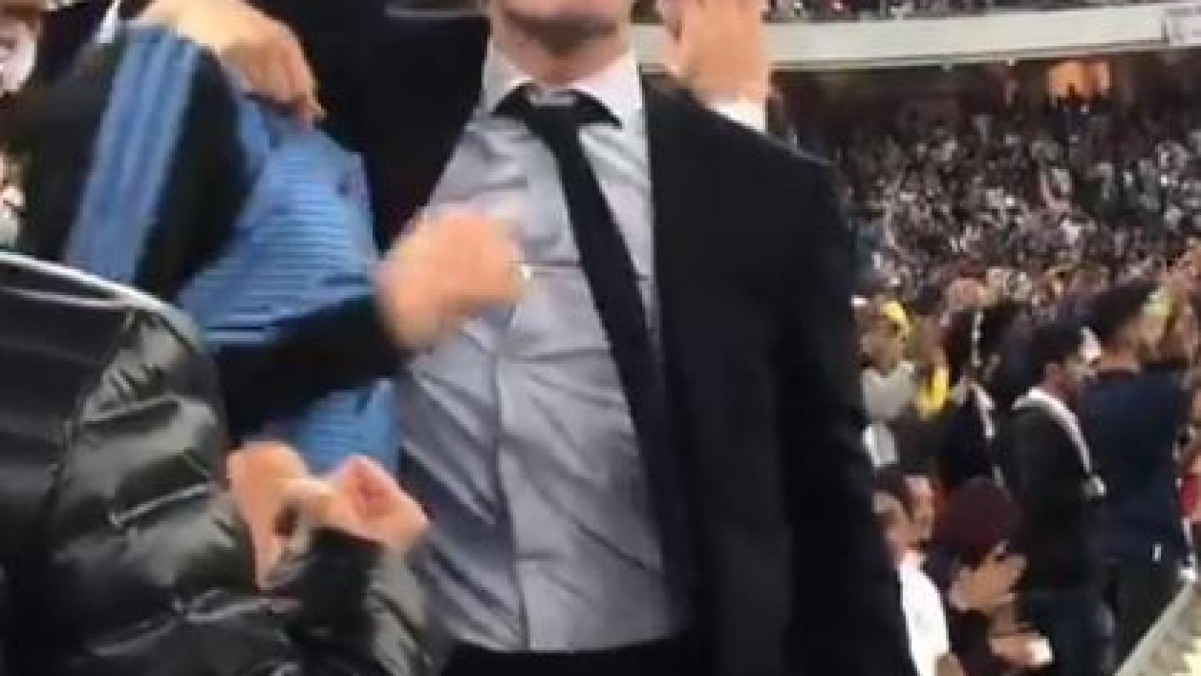 Valverde y Odriozola celebran los penaltis
