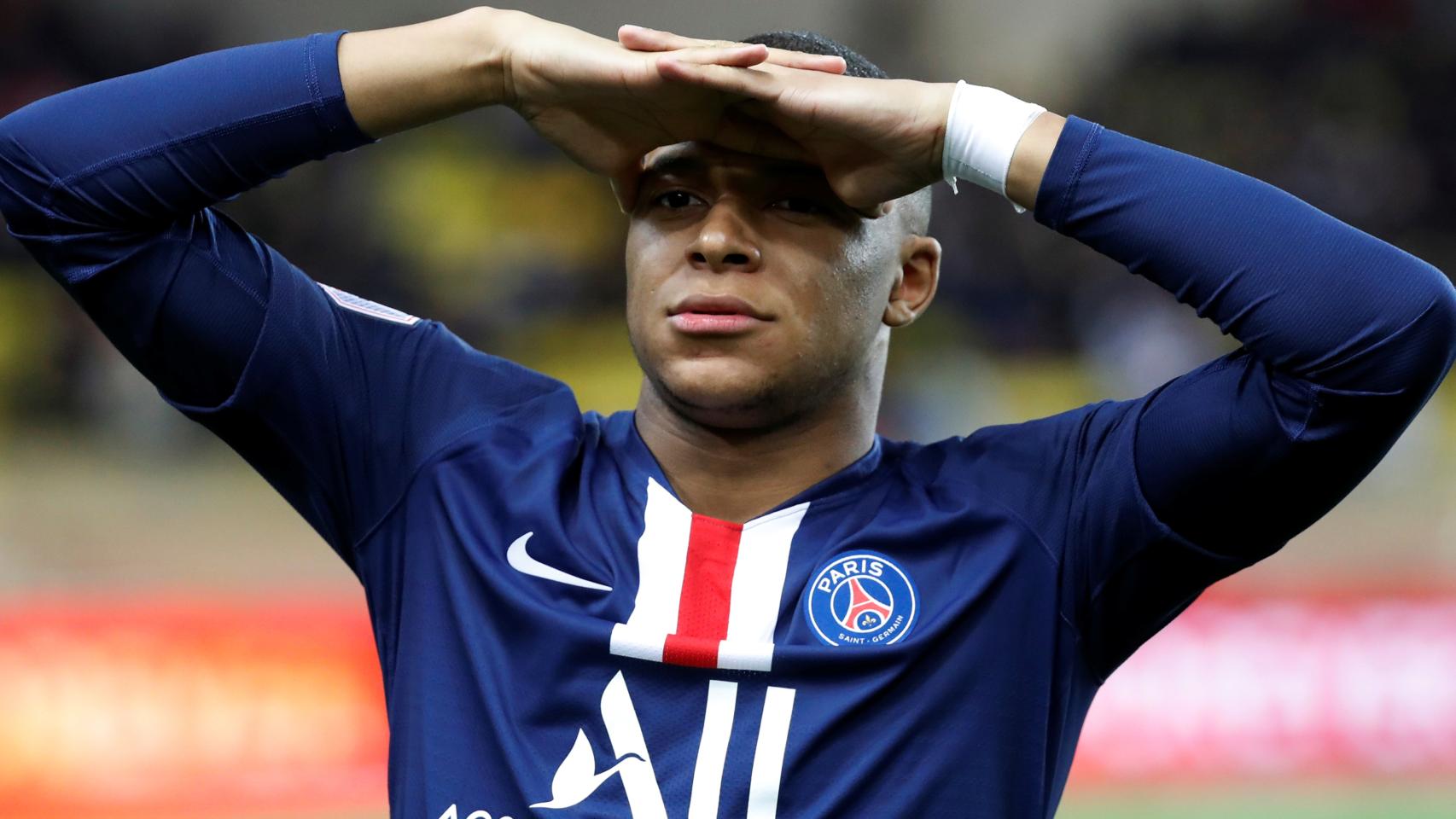 Kylian Mbappé, en un partido del PSG