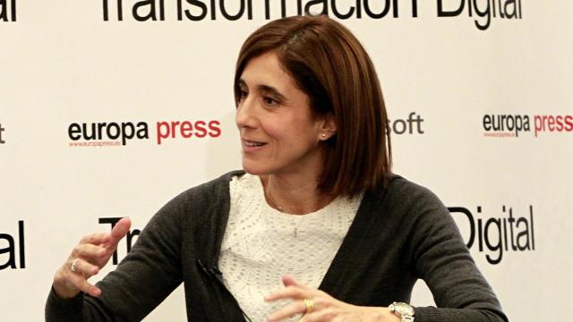 Pilar López (Microsoft) en el desayuno de Transformación Banca Digital, en una imagen de archivo.