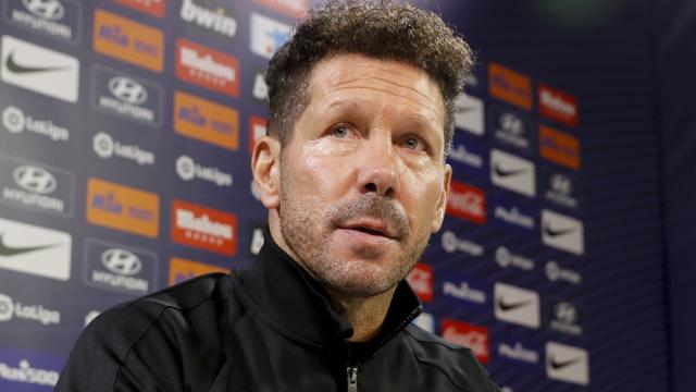 'El Cholo' Simeone, en rueda de prensa con el Atlético de Madrid