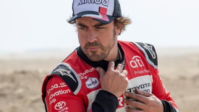 Fernando Alonso, durante una etapa del Rally Dakar 2020