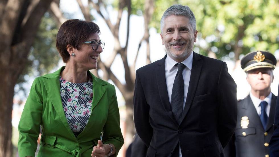 María Gámez y Fernando Grande-Marlaska, en una imagen de archivo.