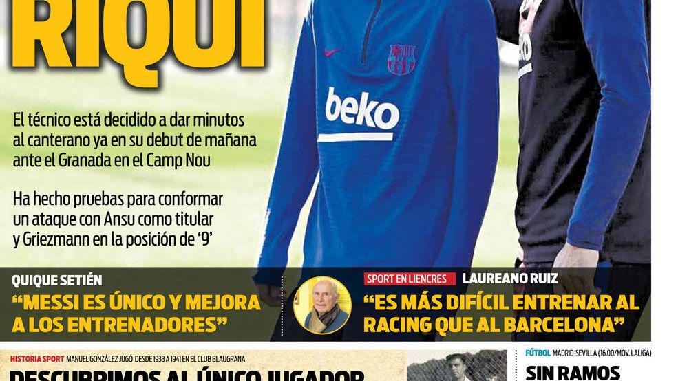 La portada del diario Sport (18/01/2020)